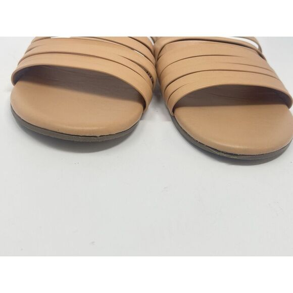 Tkees Slides Leather Sandals Avery Pout Nude Tan Strappy Women’s Size 7 US 38 EU - Picture 3 of 9